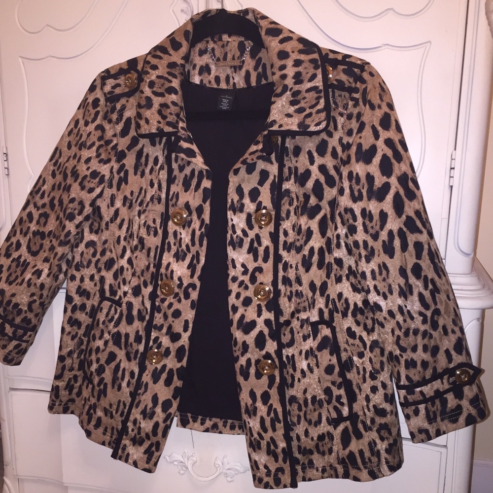 White House Black Market Cheetah Jacket